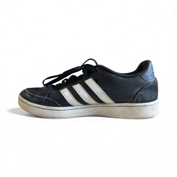 Adidas Classic 3-Stripe Low Top Leather Sneakers Retro Streetwear Black 10.5 - Picture 6 of 13